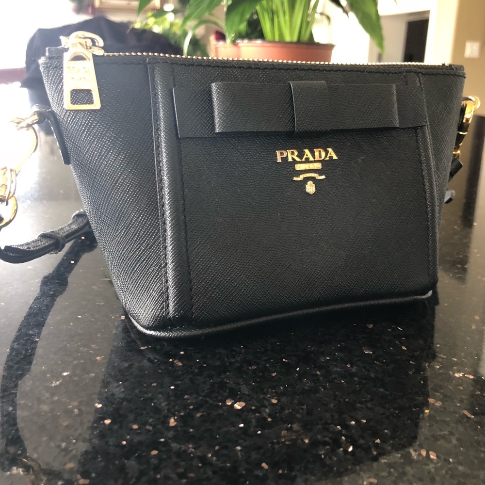 Black Prada Crossbody Purse